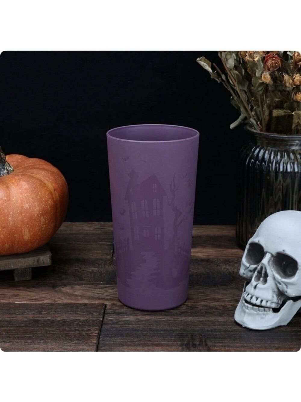 Mainstays Haunted House Dinnerware Set Purple Plum 3 Piece 3-Piece - Picture 10 of 16